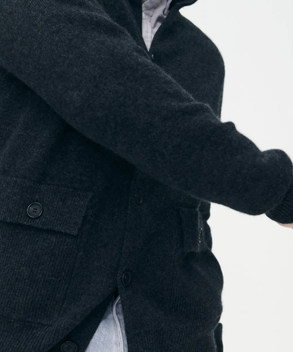 Luxe Cashmere High Neck Cardigan 6