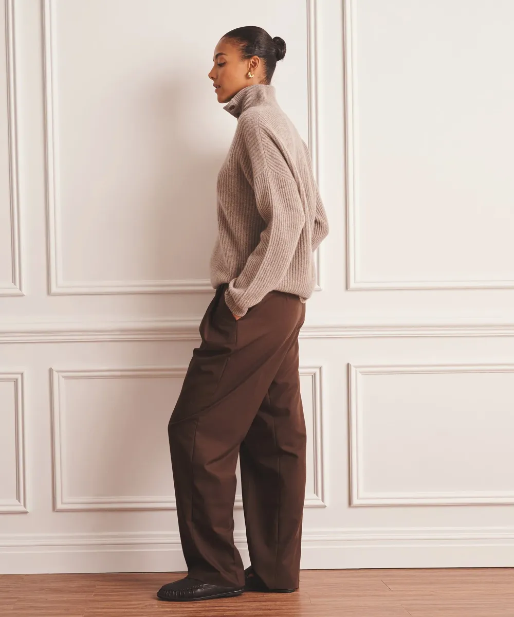 Luxe Cashmere High Neck Henley Sweater 12