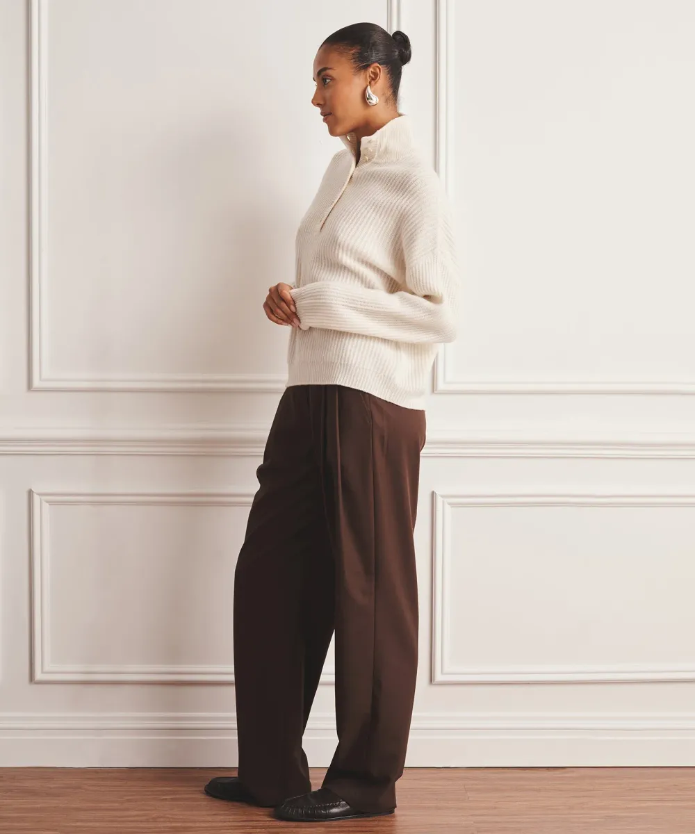 Luxe Cashmere High Neck Henley Sweater 7