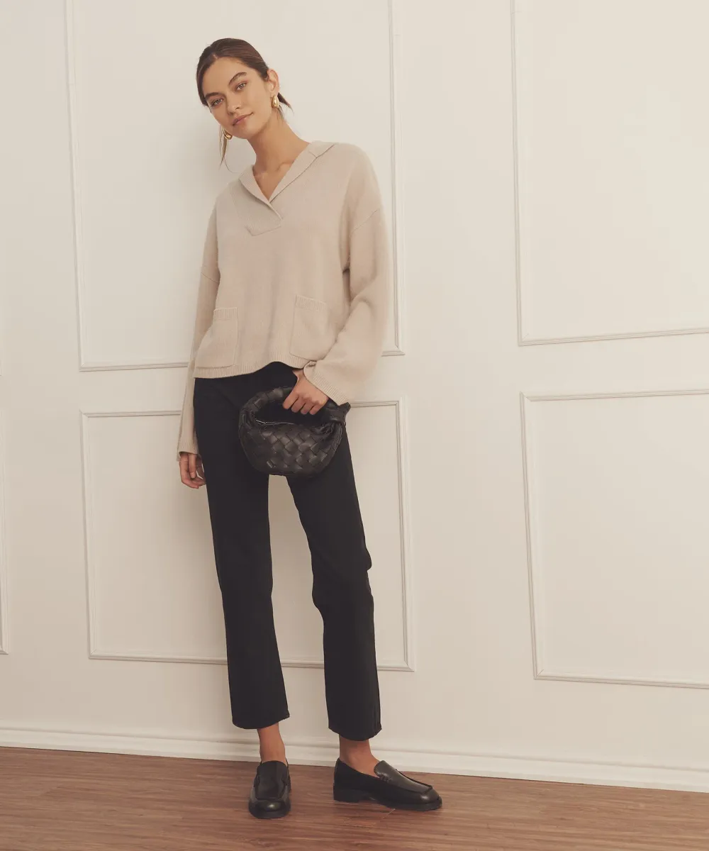 Luxe Cashmere Open Neck Hoodie 11