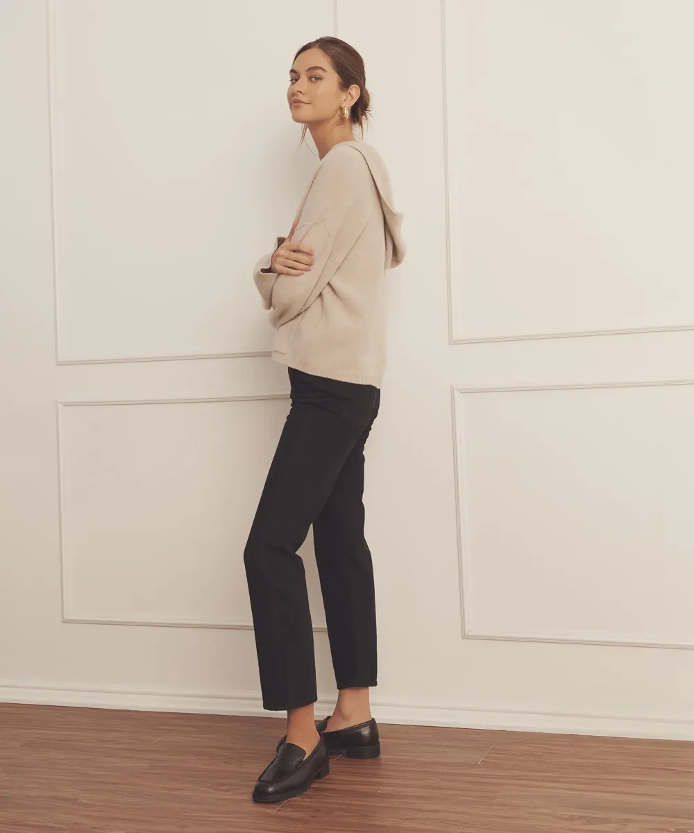 Luxe Cashmere Open Neck Hoodie 12