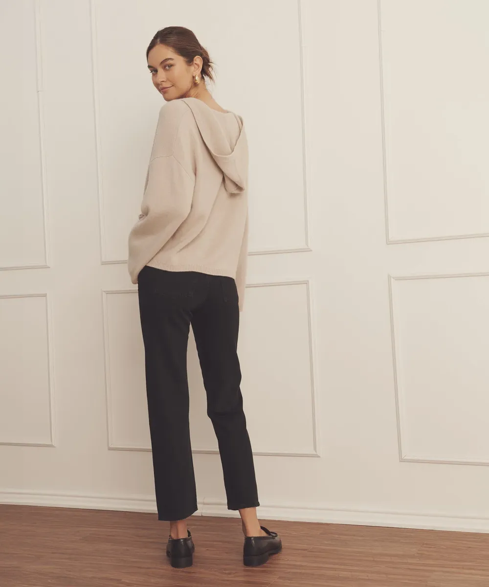 Luxe Cashmere Open Neck Hoodie 13