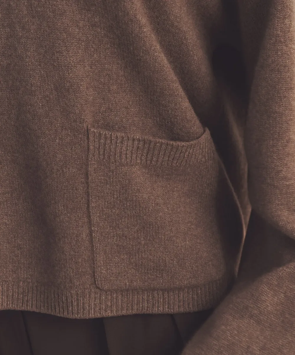 Luxe Cashmere Open Neck Hoodie 8