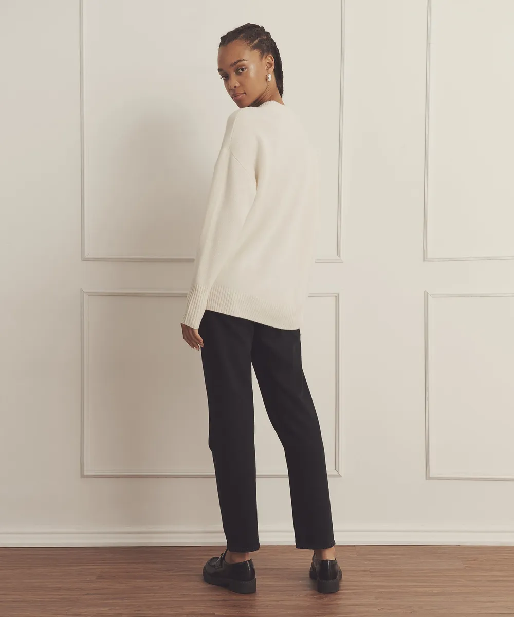 Luxe Cashmere Oversized Crewneck Sweater 12