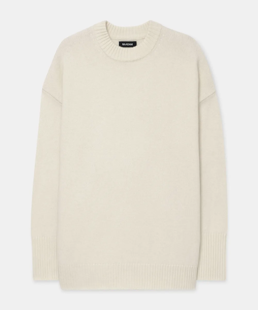 Luxe Cashmere Oversized Crewneck Sweater 13