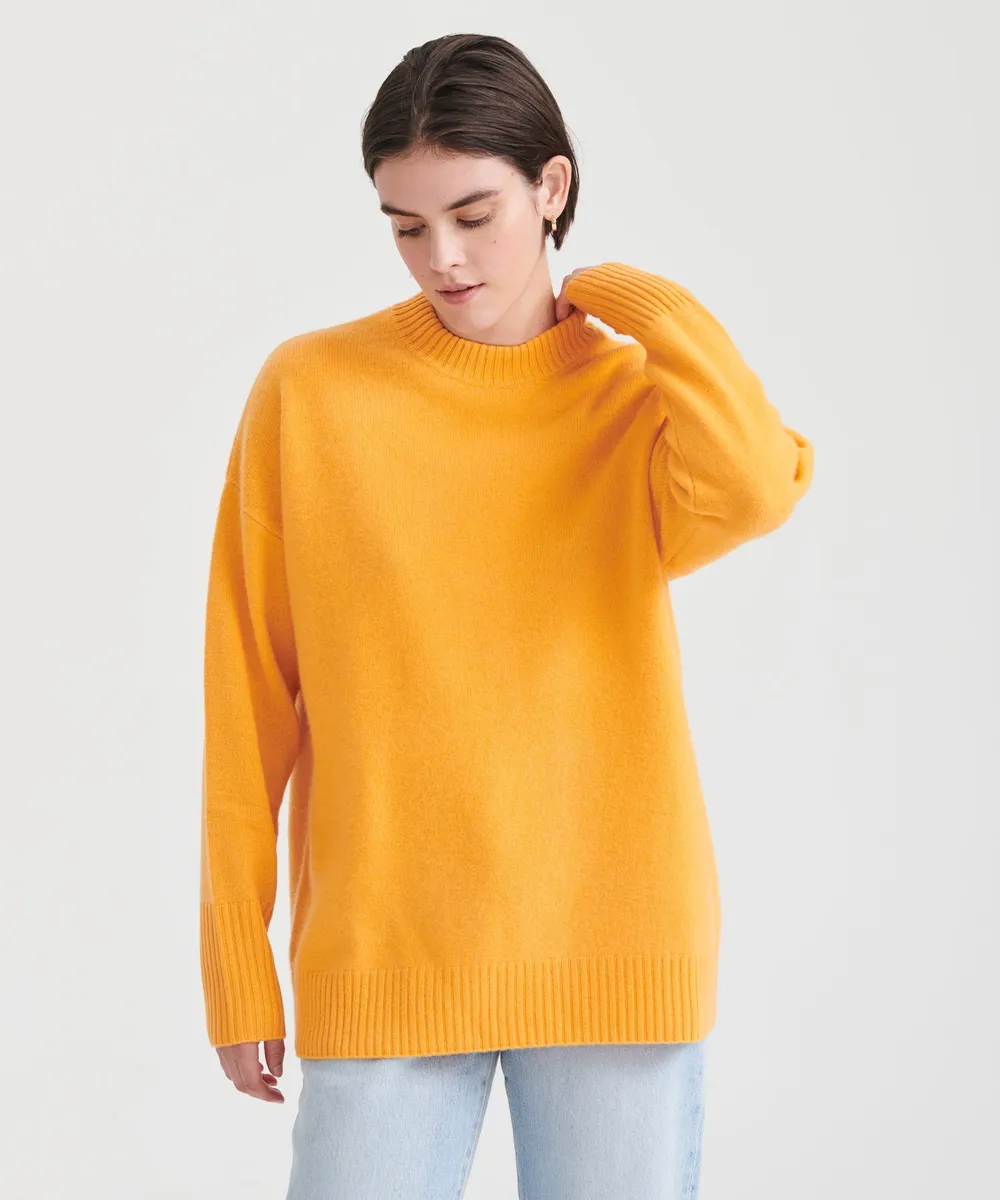Luxe Cashmere Oversized Crewneck Sweater 14