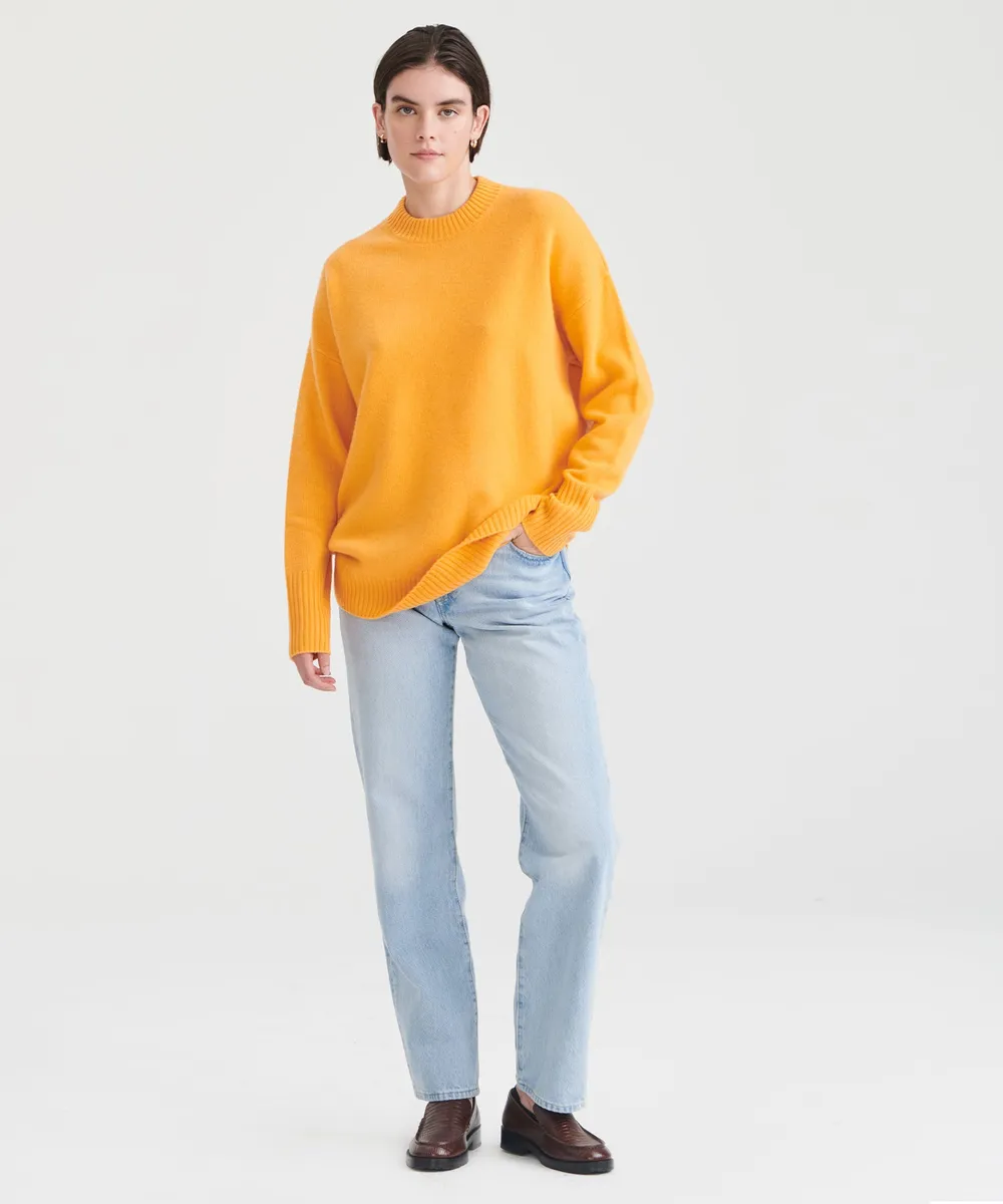Luxe Cashmere Oversized Crewneck Sweater 15