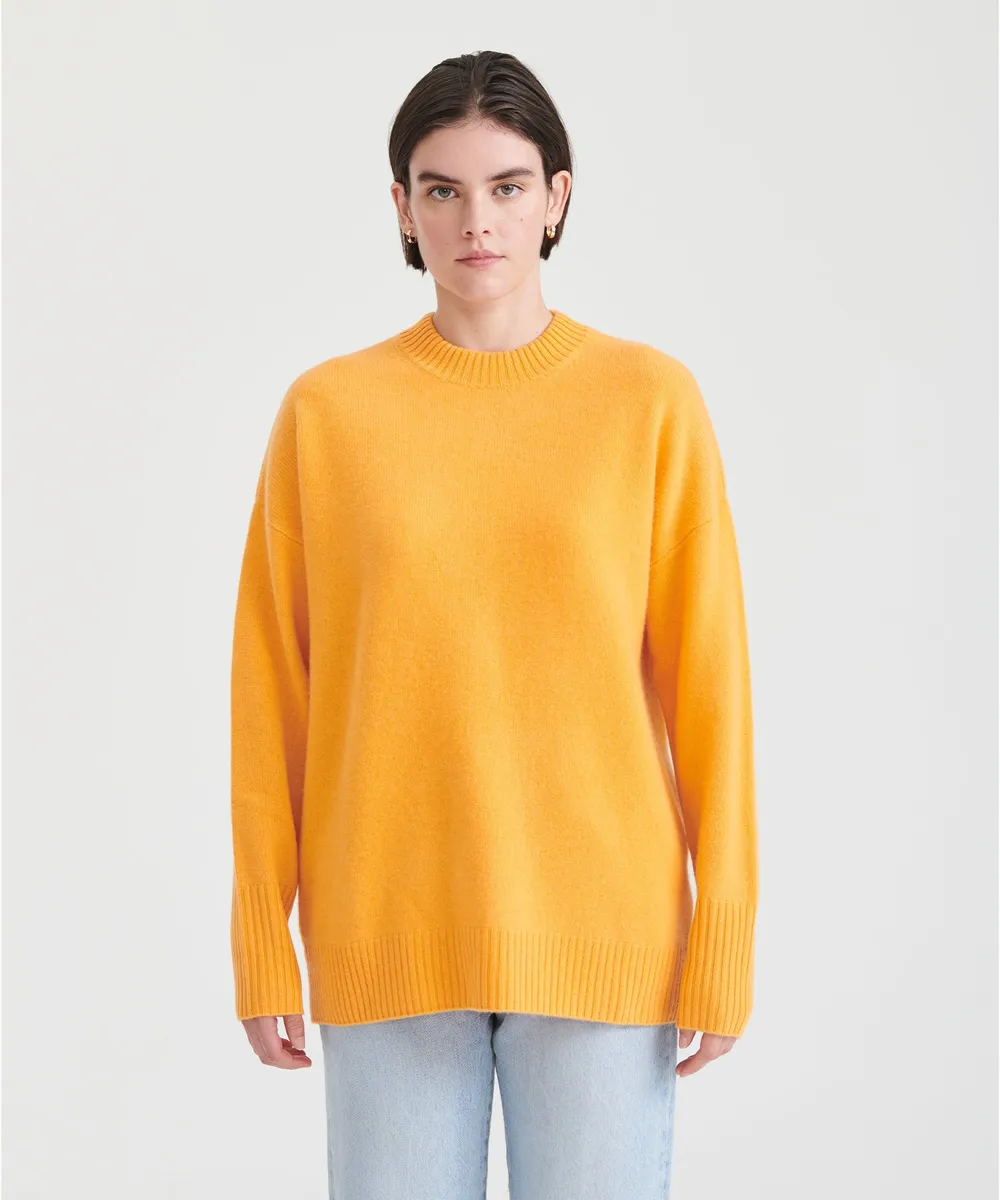 Luxe Cashmere Oversized Crewneck Sweater 16