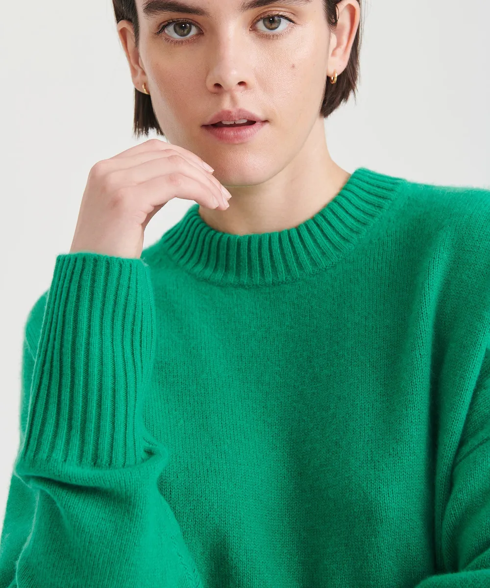 Luxe Cashmere Oversized Crewneck Sweater 23