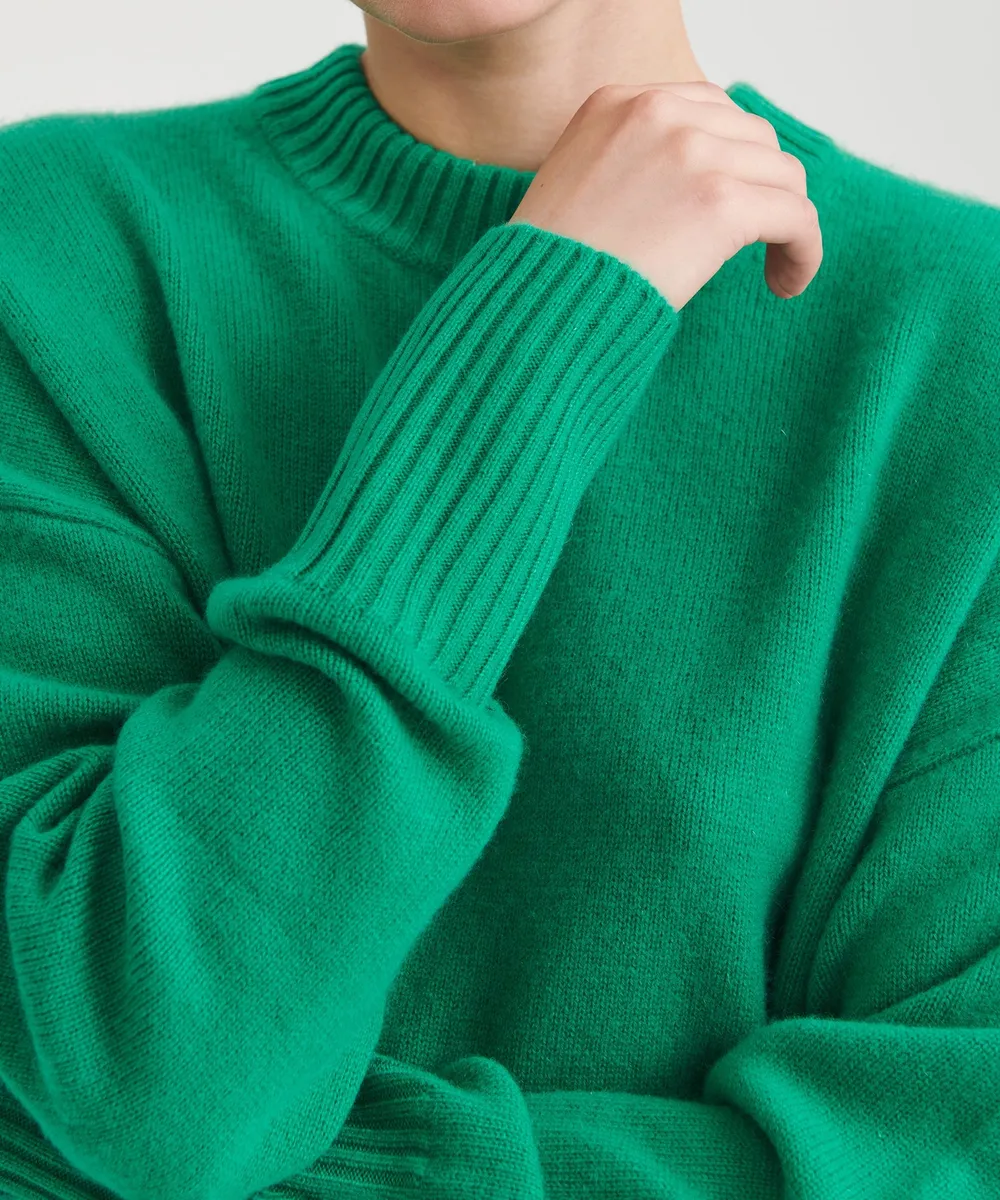 Luxe Cashmere Oversized Crewneck Sweater 24