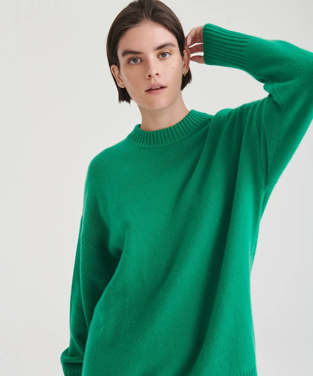 Luxe Cashmere Oversized Crewneck Sweater 25