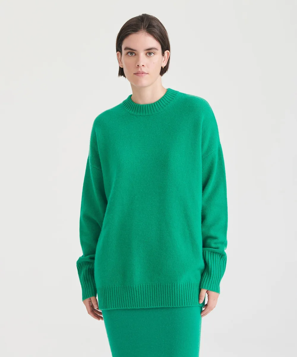 Luxe Cashmere Oversized Crewneck Sweater 27