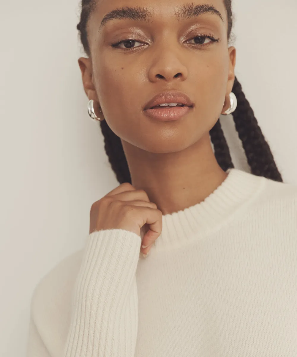 Luxe Cashmere Oversized Crewneck Sweater 10
