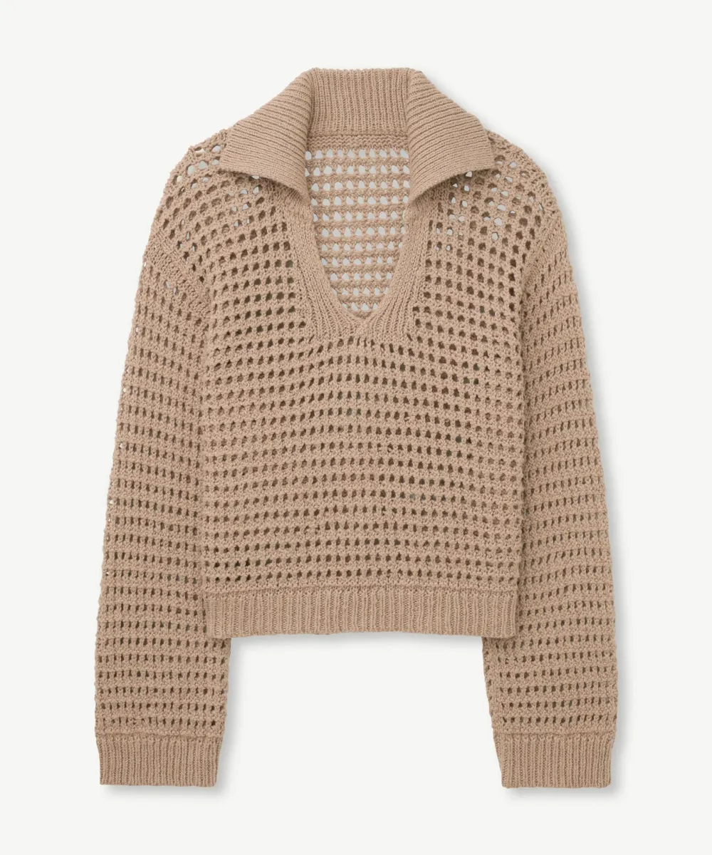 Luxe Chunky Cotton Pointelle Stitch Polo 12