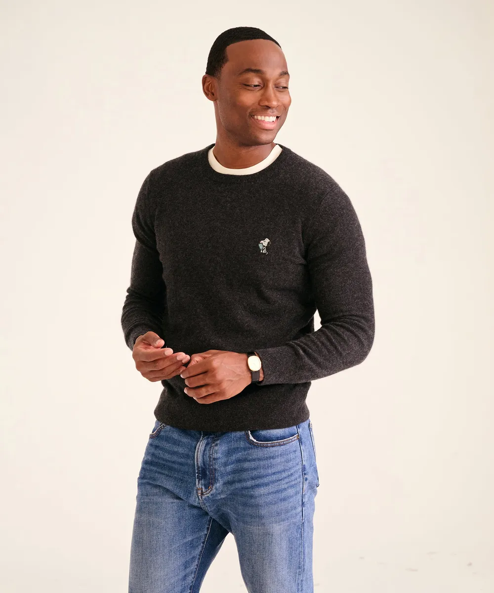 Men's Book Worm Snoopy Cashmere Sweater