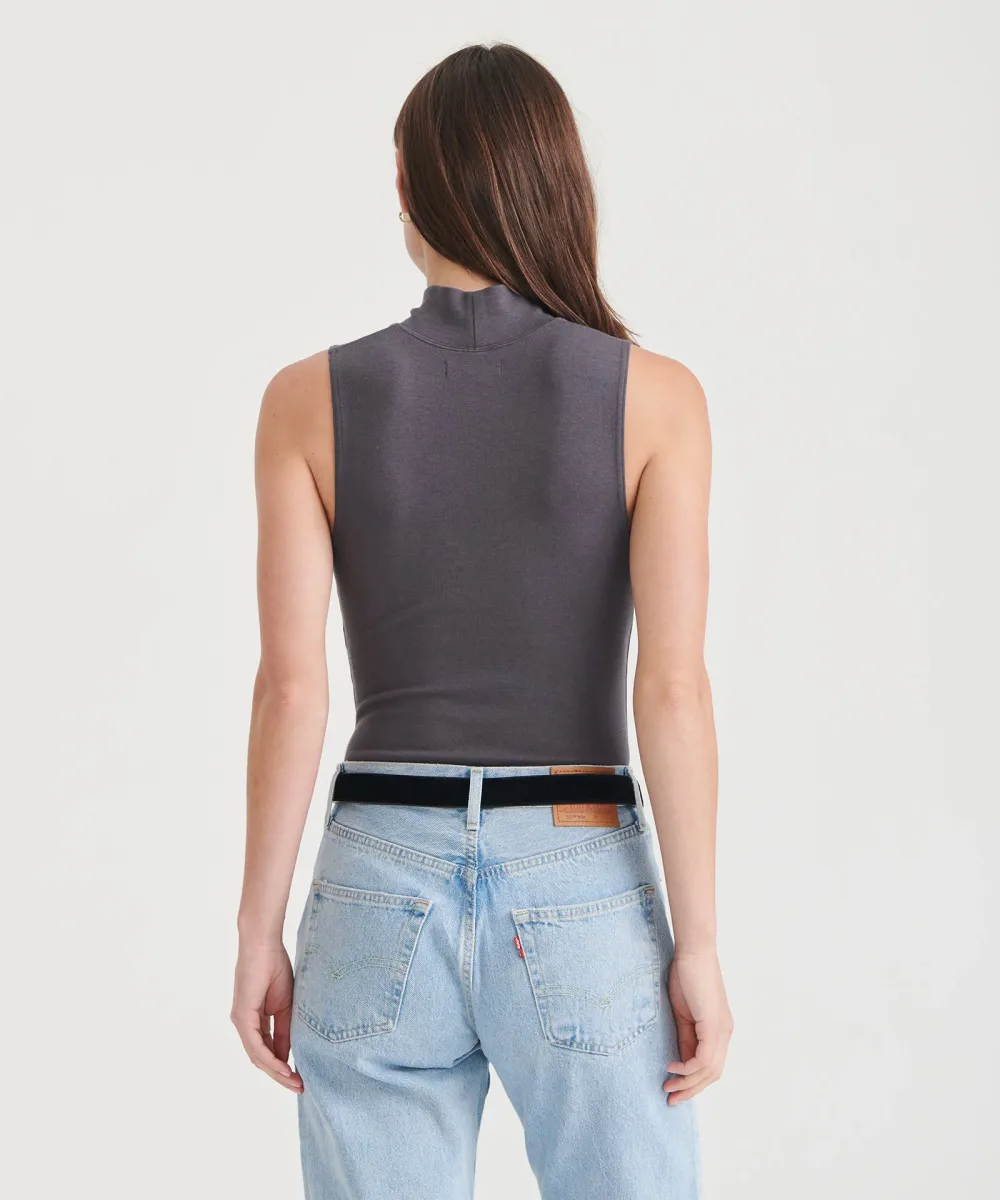 Modal Cashmere Sleeveless Mockneck Bodysuit 20