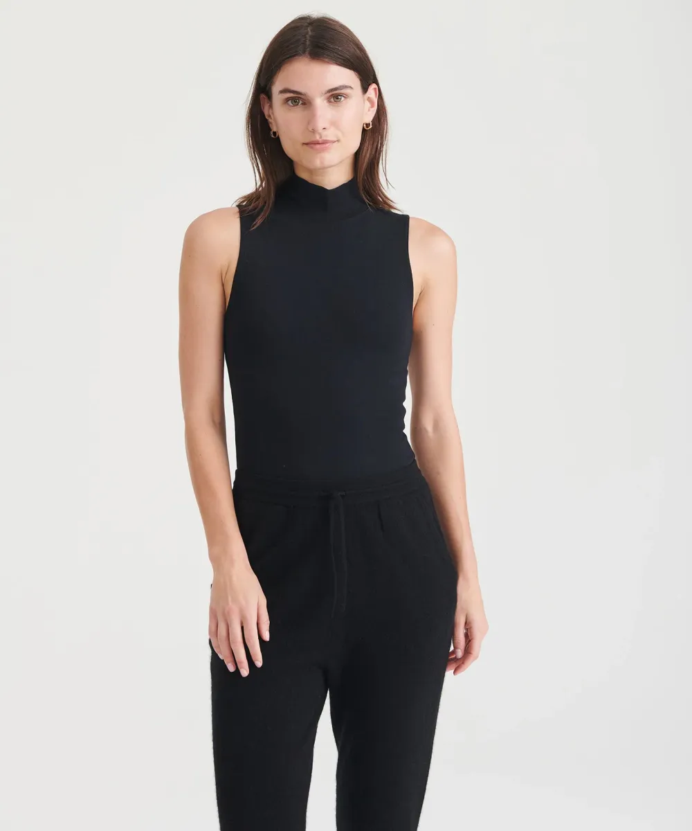 Modal Cashmere Sleeveless Mockneck Bodysuit 6