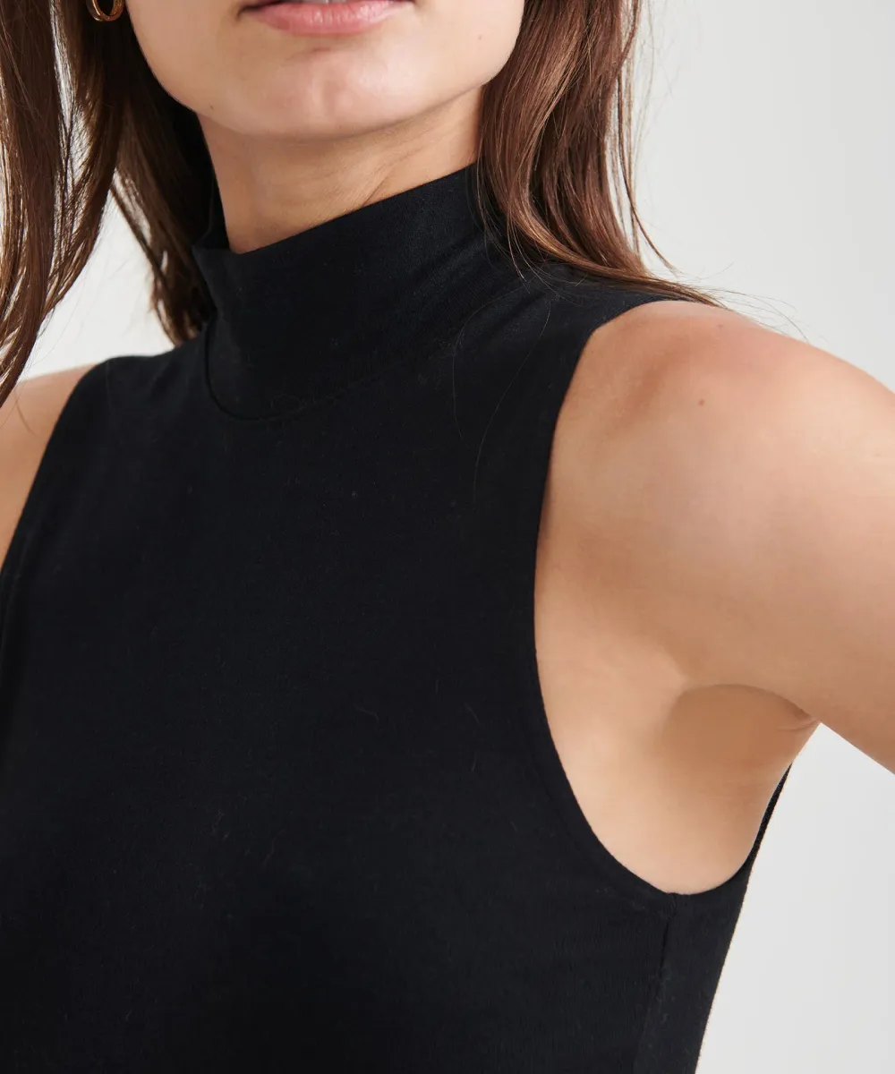 Modal Cashmere Sleeveless Mockneck Bodysuit 9