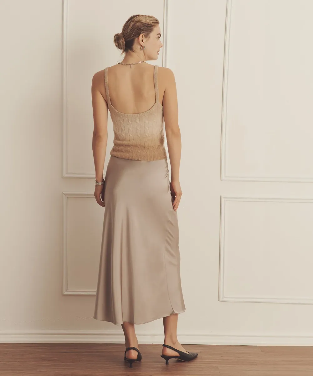 Novelty Cashmere Dip Dye Cable Tank 11