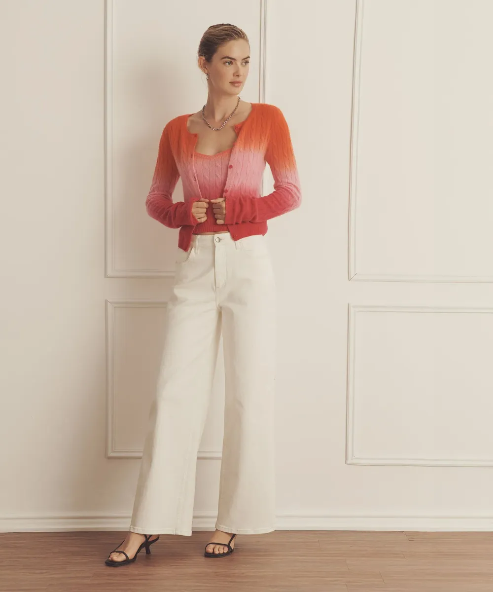 Novelty Cashmere Dip Dye Cable Tank 3