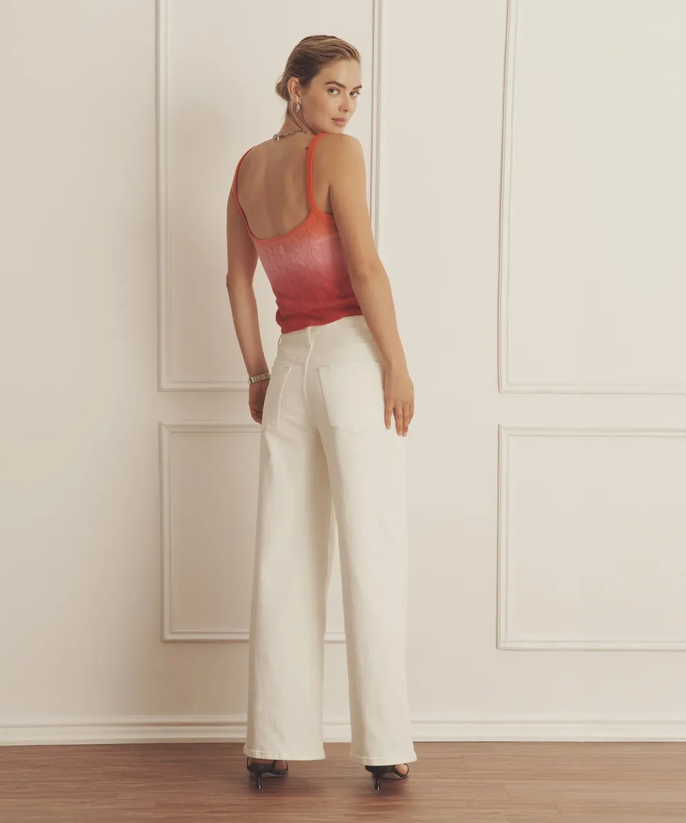 Novelty Cashmere Dip Dye Cable Tank 7