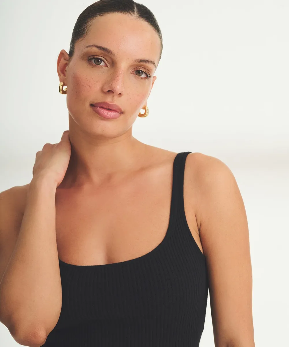 Novelty Cotton Cashmere Mixed Media Dress 2