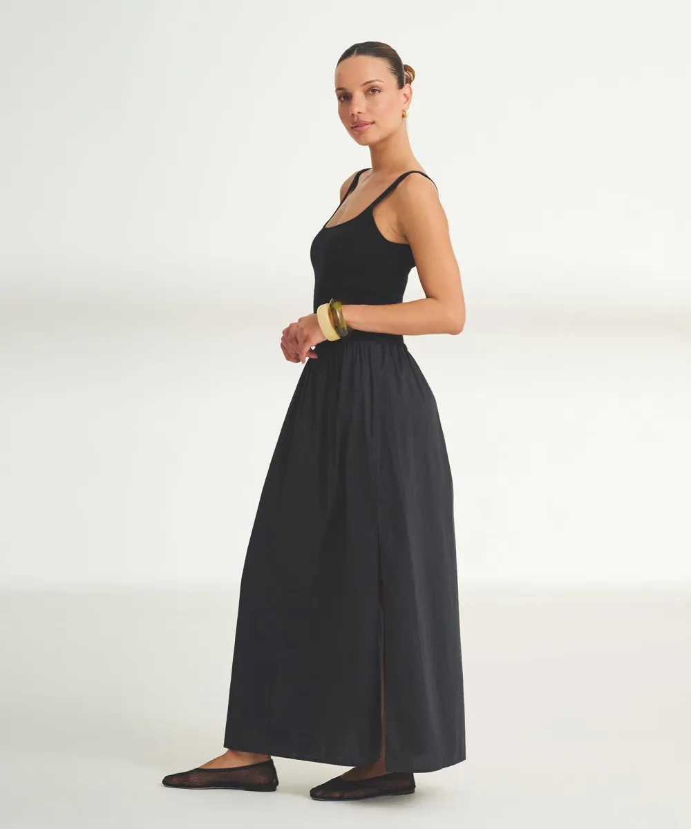 Novelty Cotton Cashmere Mixed Media Dress 4