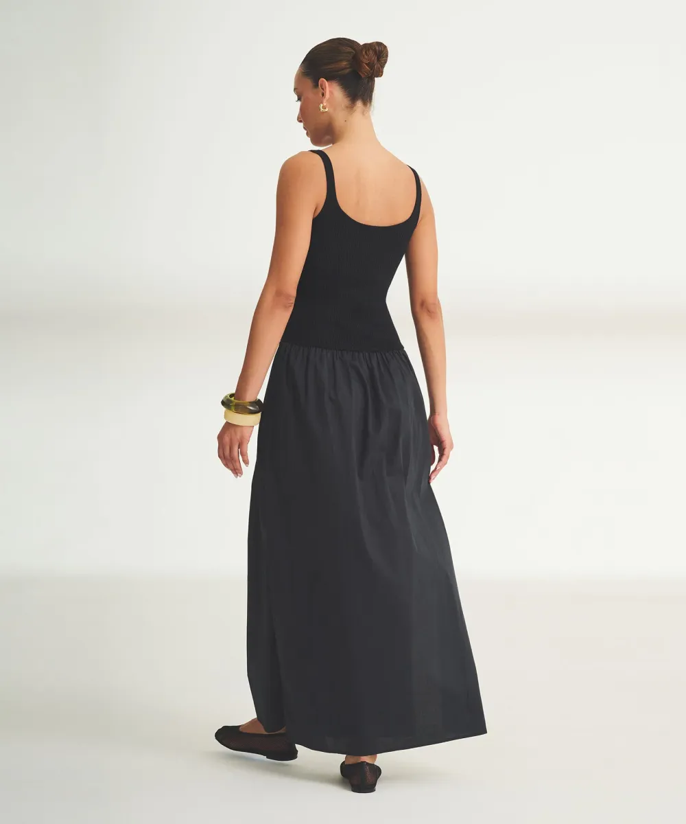 Novelty Cotton Cashmere Mixed Media Dress 5