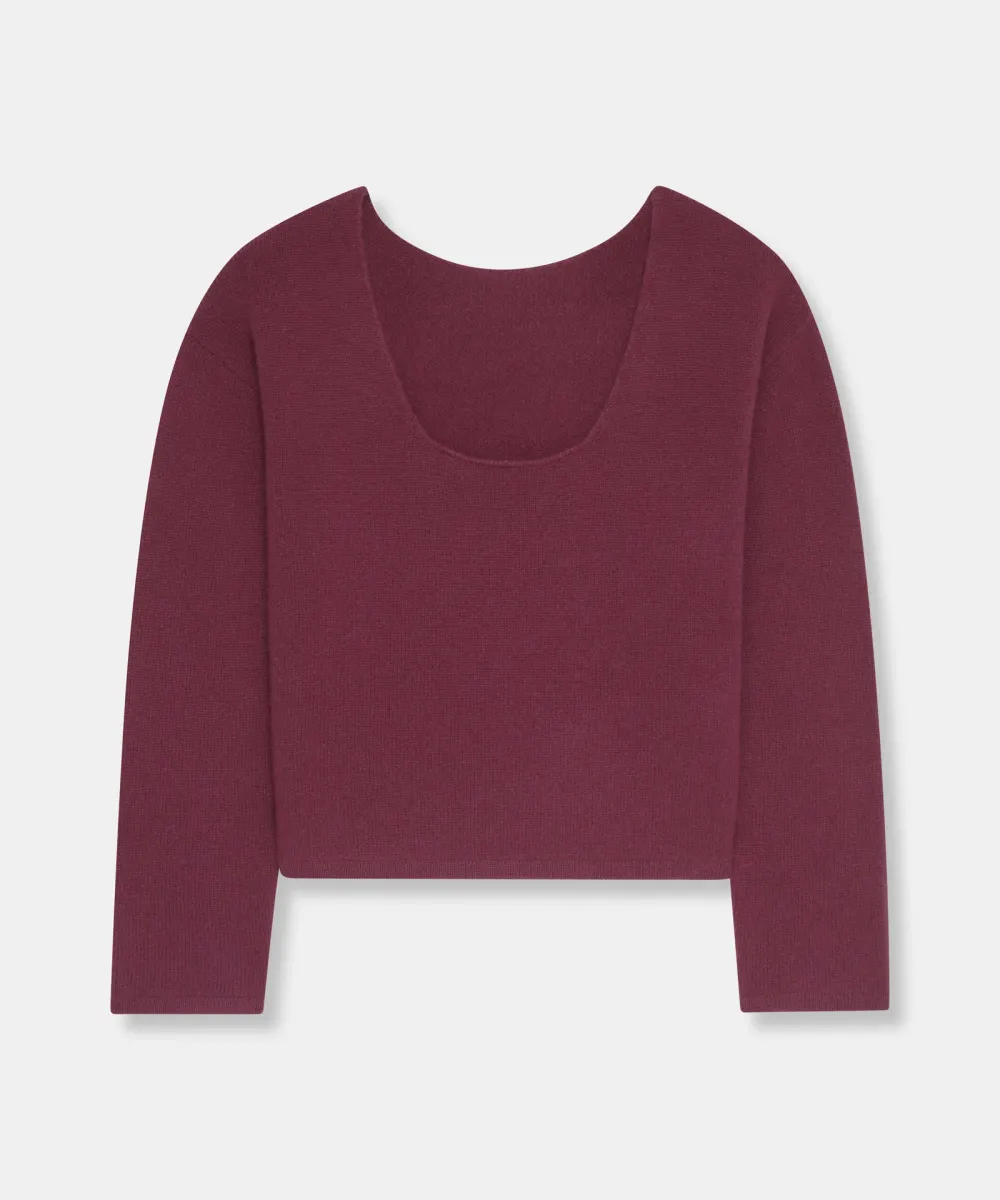 Reversible Cashmere Boatneck Sweater 7