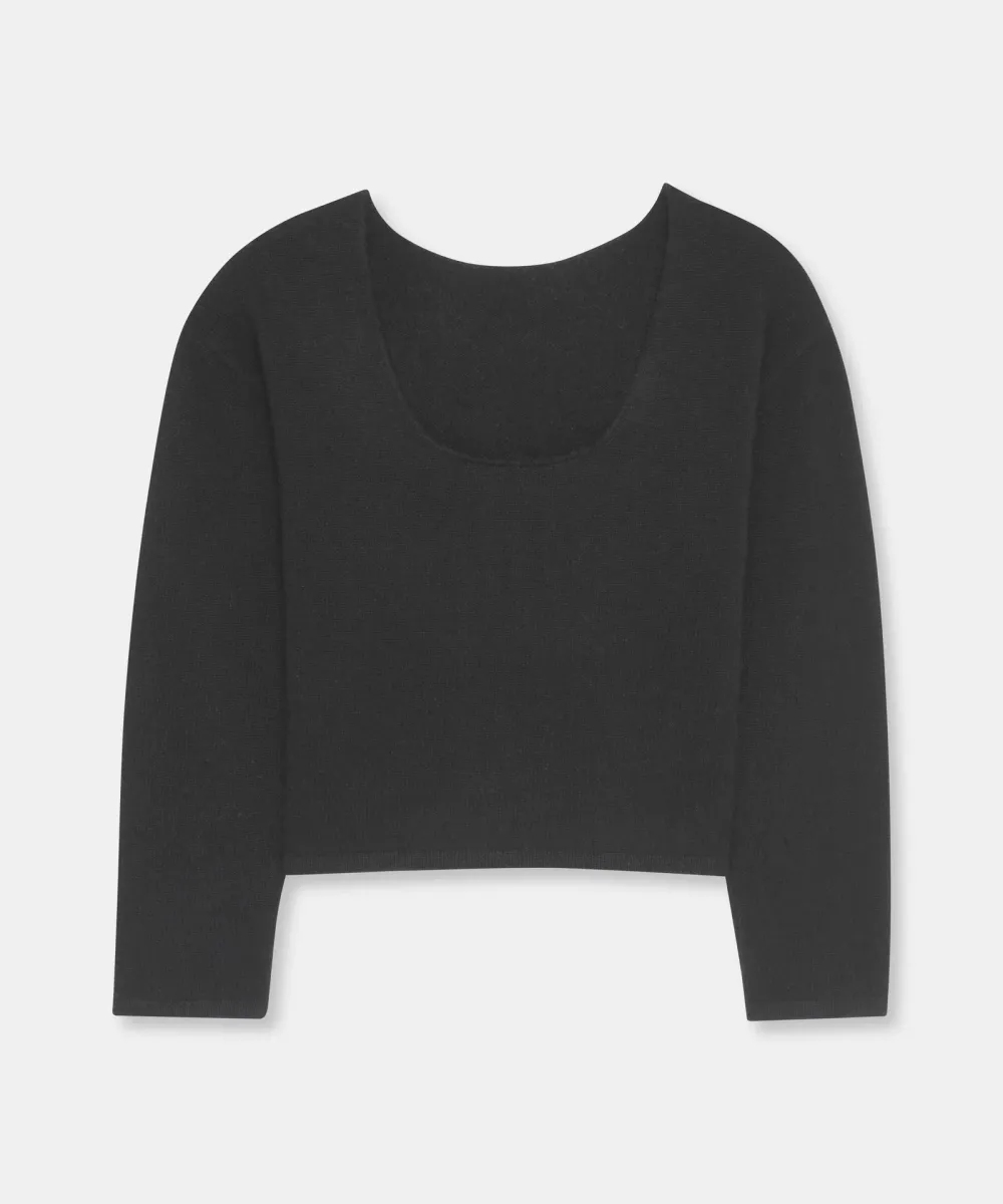 Reversible Cashmere Boatneck Sweater 9