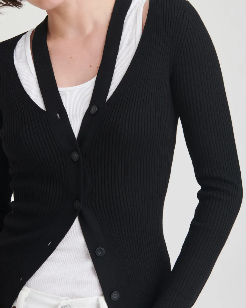 Ribbed Cut Out Cardigan 7