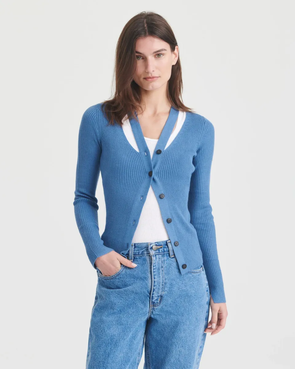 Ribbed Cut Out Cardigan 9