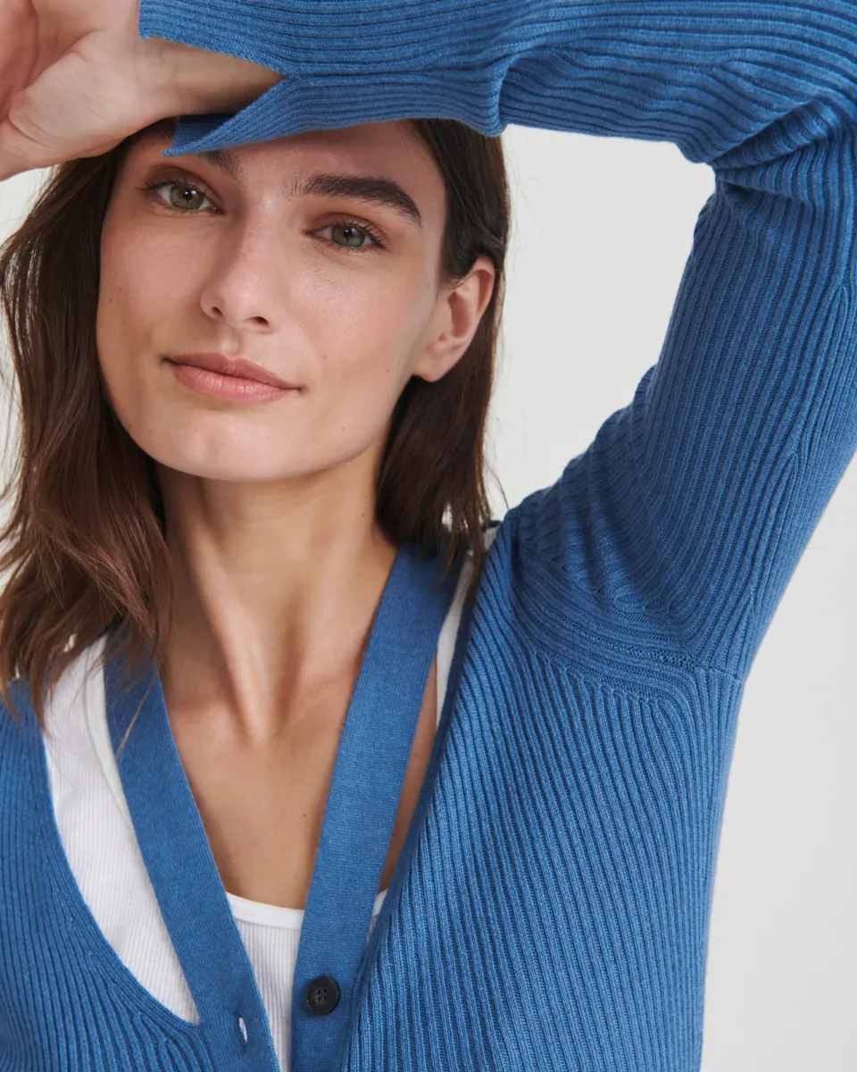 Ribbed Cut Out Cardigan 10