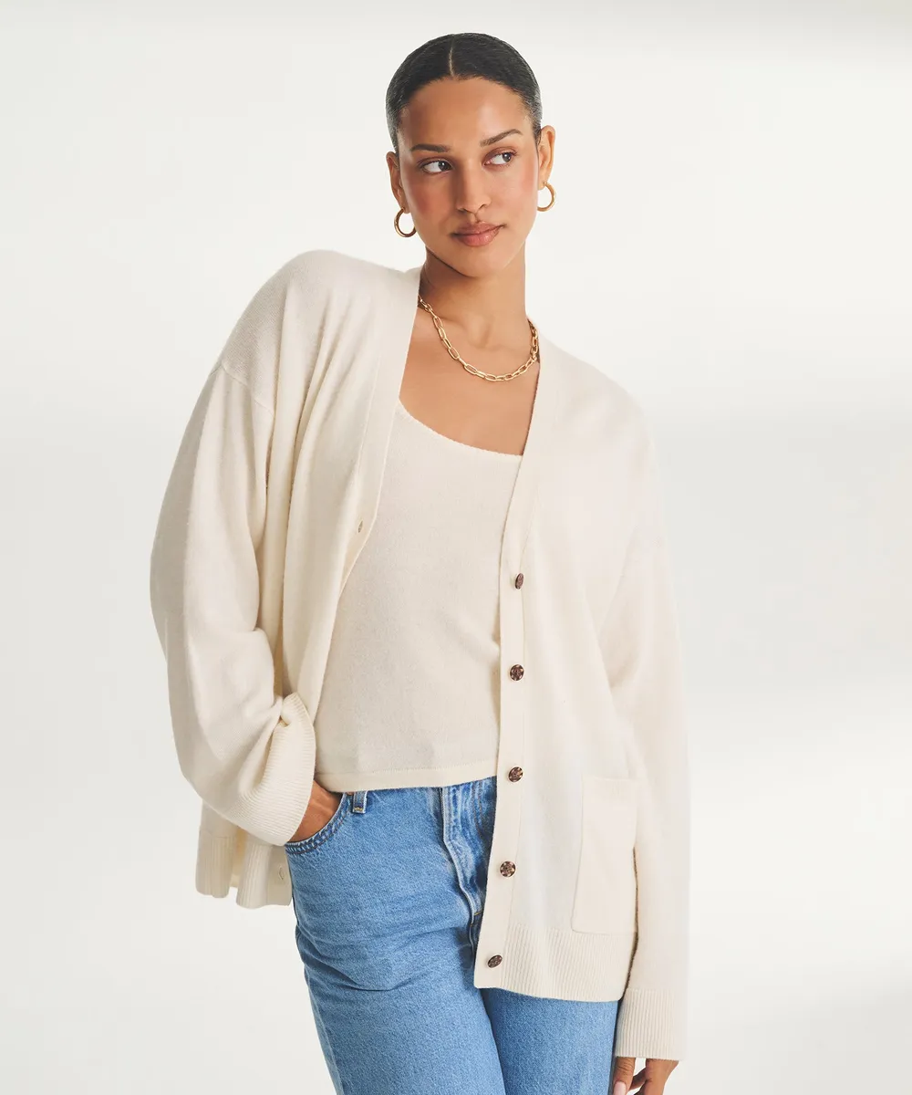 Signature Cashmere Boxy Cardigan 23