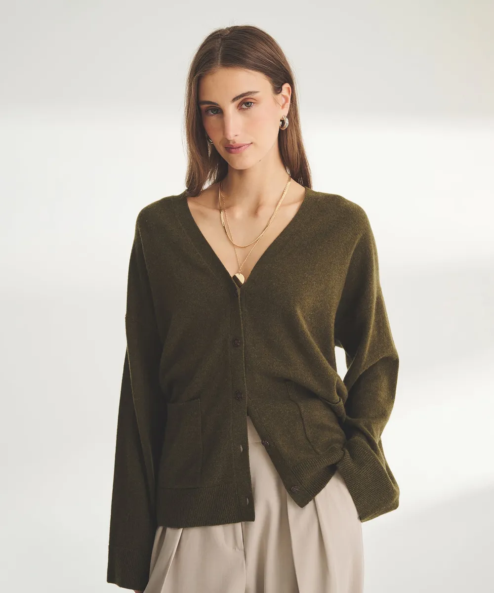 Signature Cashmere Boxy Cardigan 10