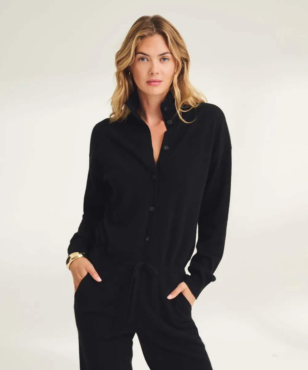 Signature Cashmere Button Down Jumpsuit 2