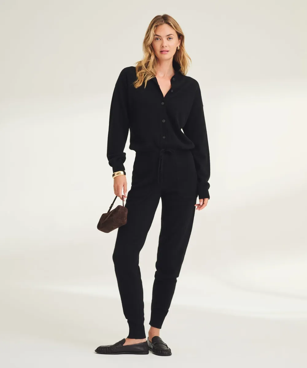 Signature Cashmere Button Down Jumpsuit 4