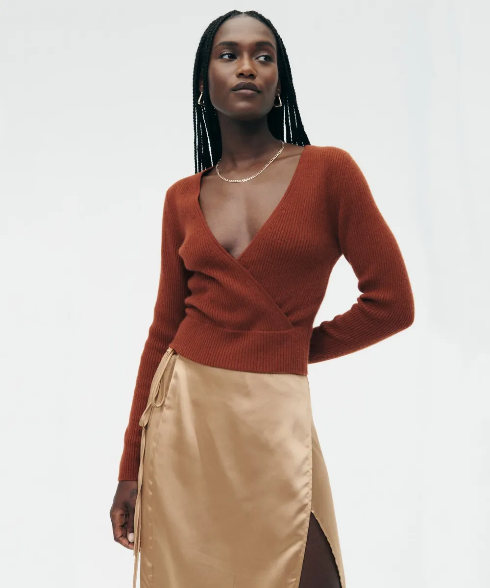 Signature Cashmere Crossover Sweater 2