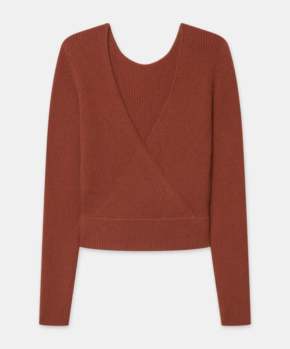 Signature Cashmere Crossover Sweater 11