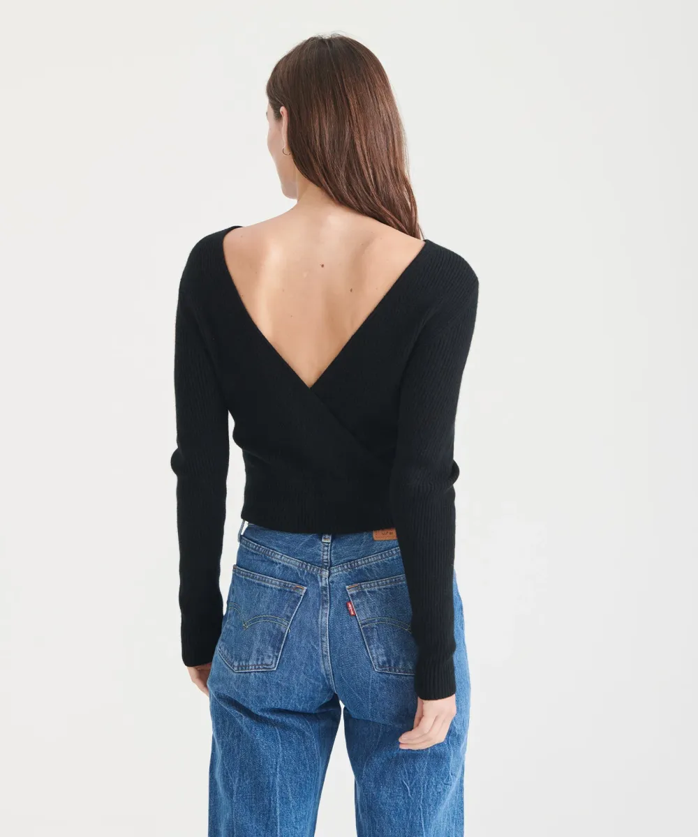 Signature Cashmere Crossover Sweater 16