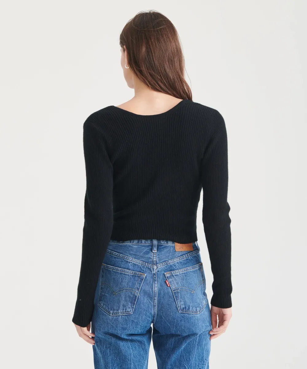 Signature Cashmere Crossover Sweater 18