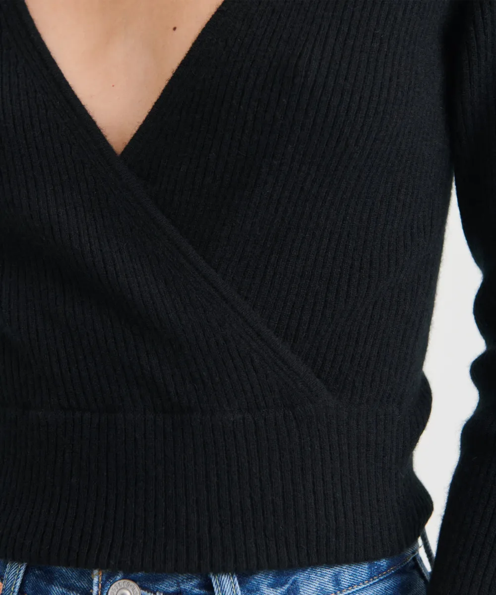 Signature Cashmere Crossover Sweater 19