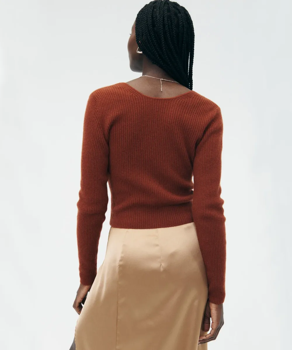Signature Cashmere Crossover Sweater 5
