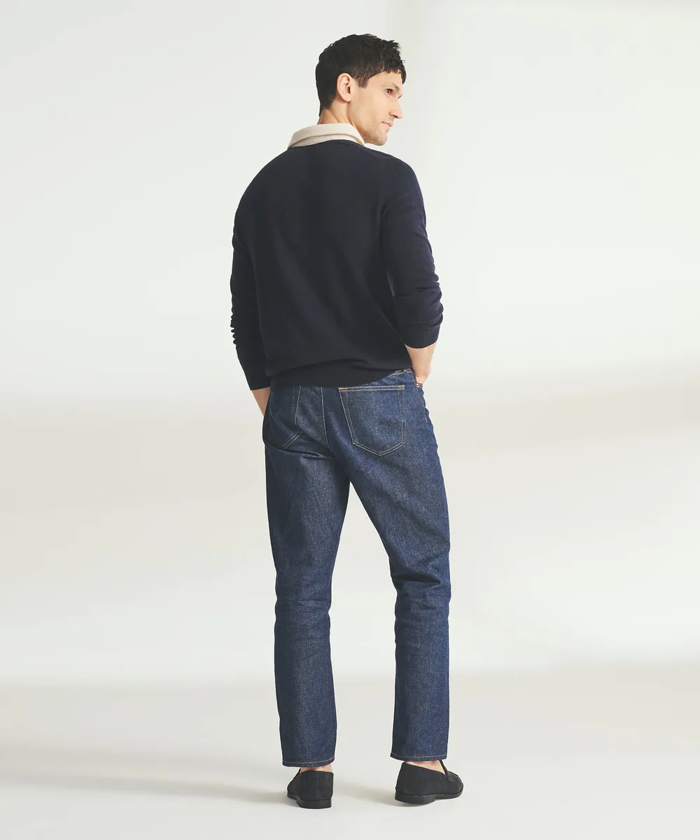 Signature Cashmere Long Sleeve Polo with Contrast Collar 13