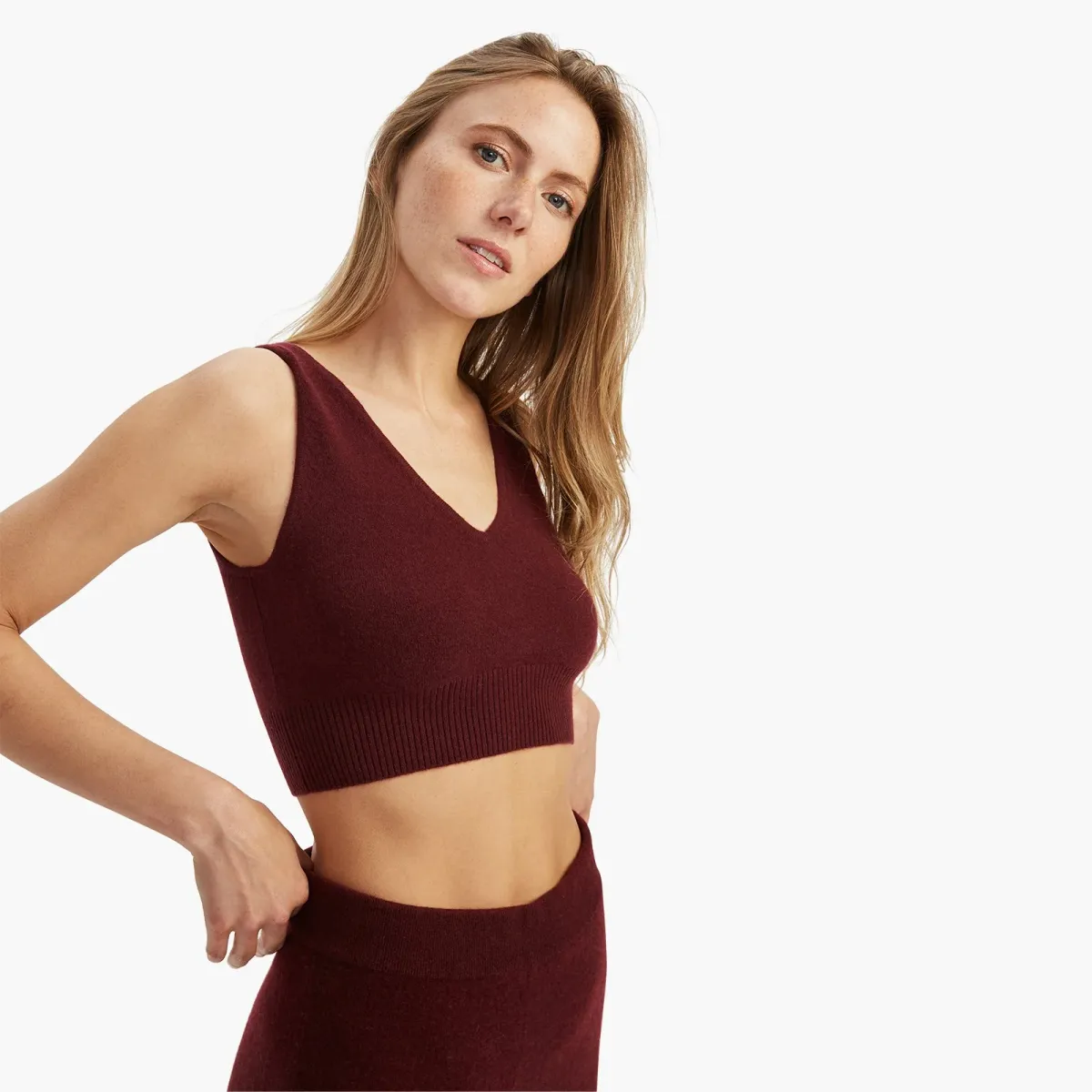 Signature Cashmere Longline Bra Tops 11