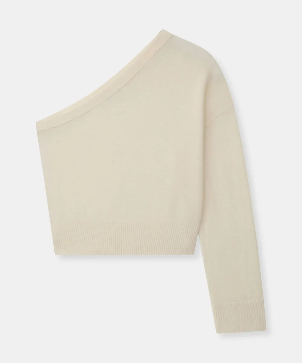 Signature Cashmere One Shoulder Sweater 13