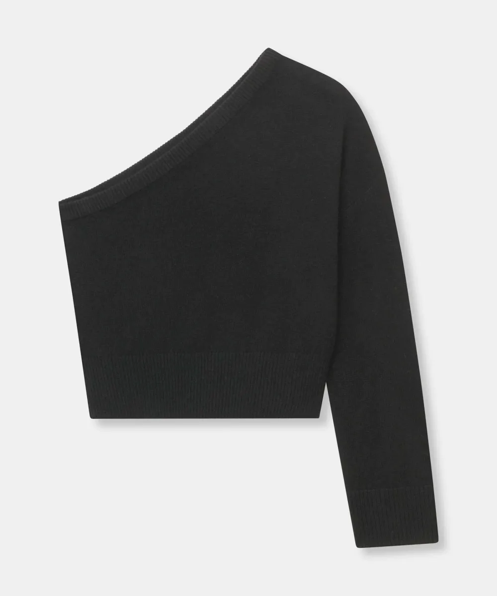 Signature Cashmere One Shoulder Sweater 14