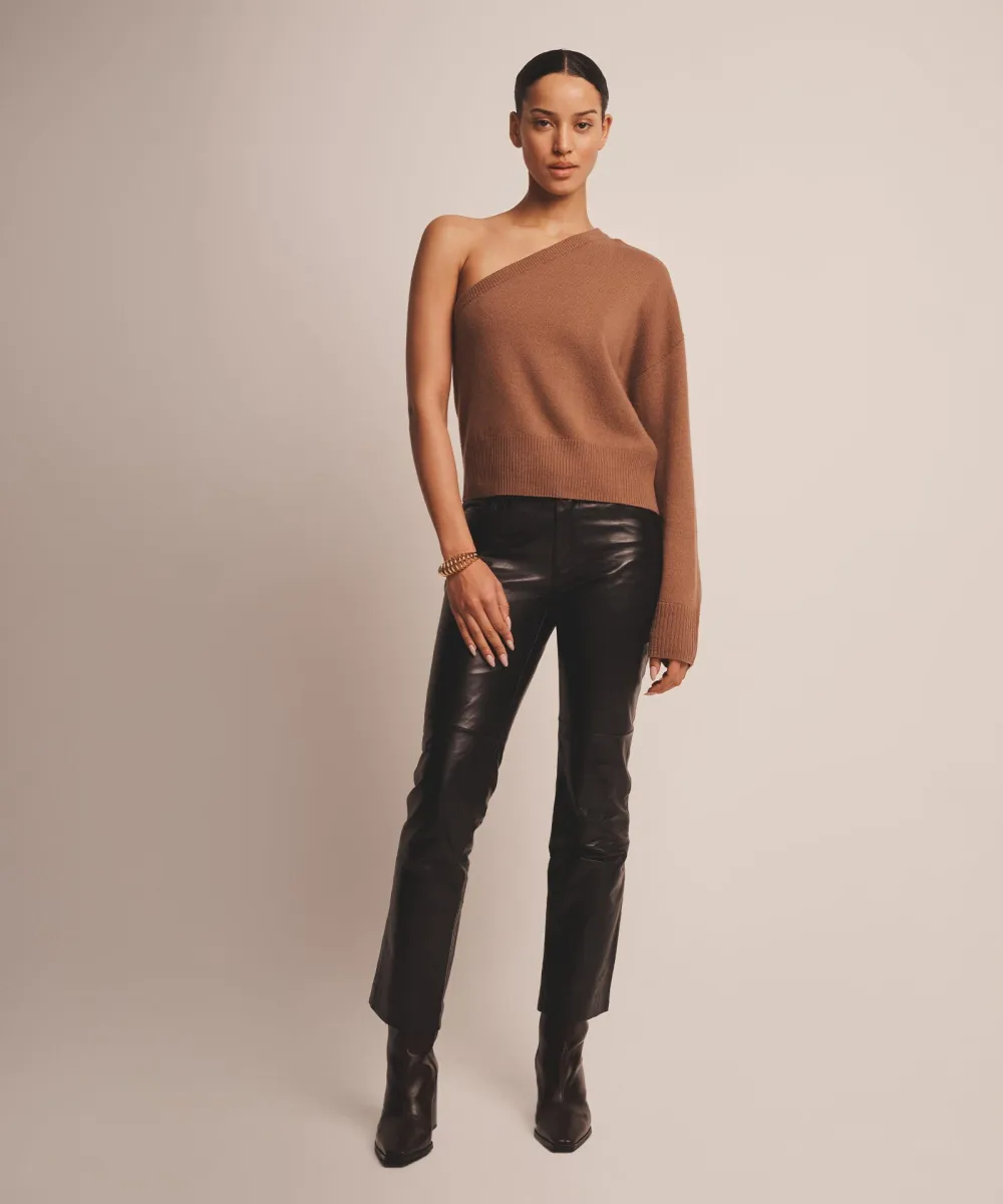 Signature Cashmere One Shoulder Sweater 10