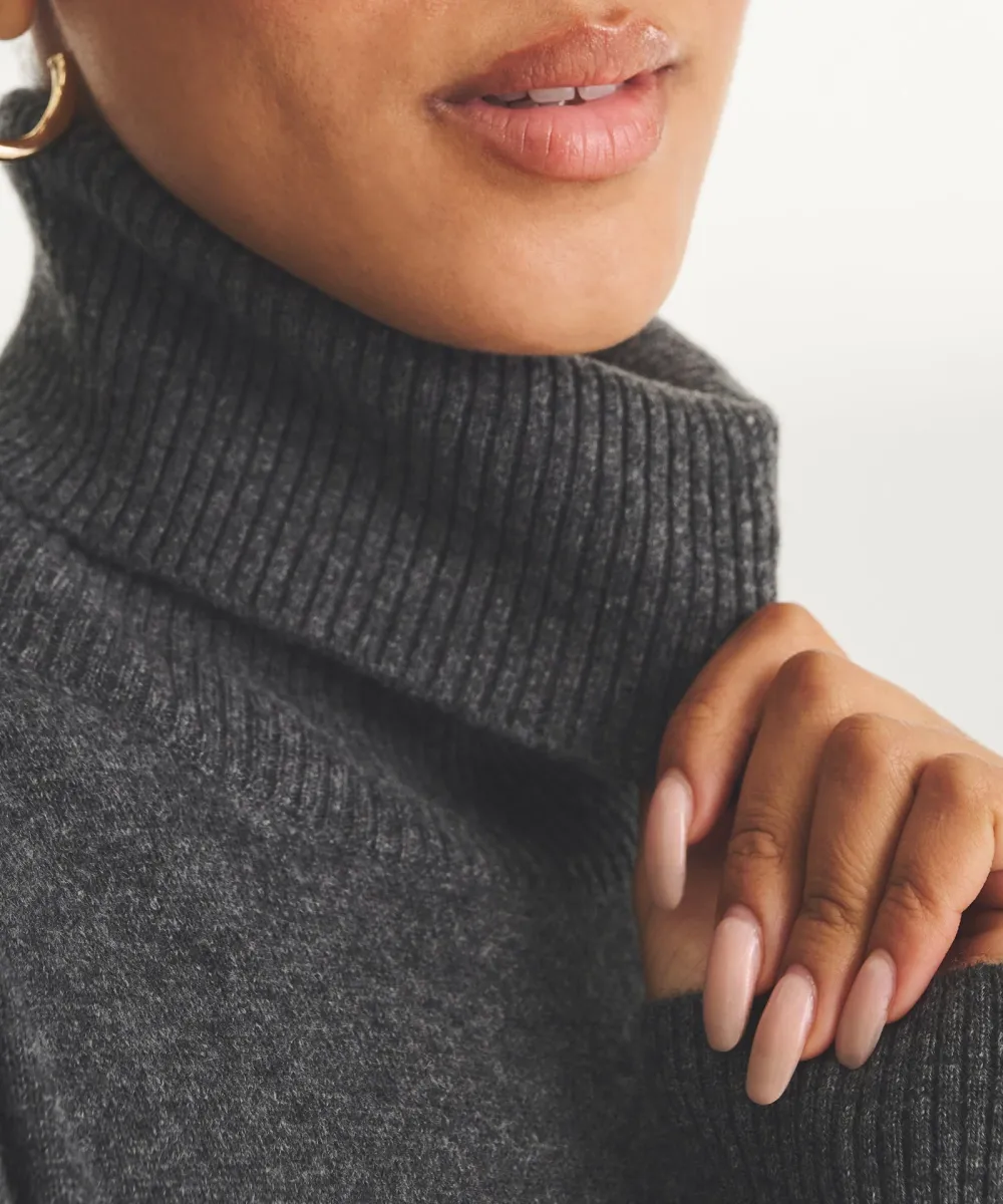 Signature Cashmere Turtleneck Dress 26