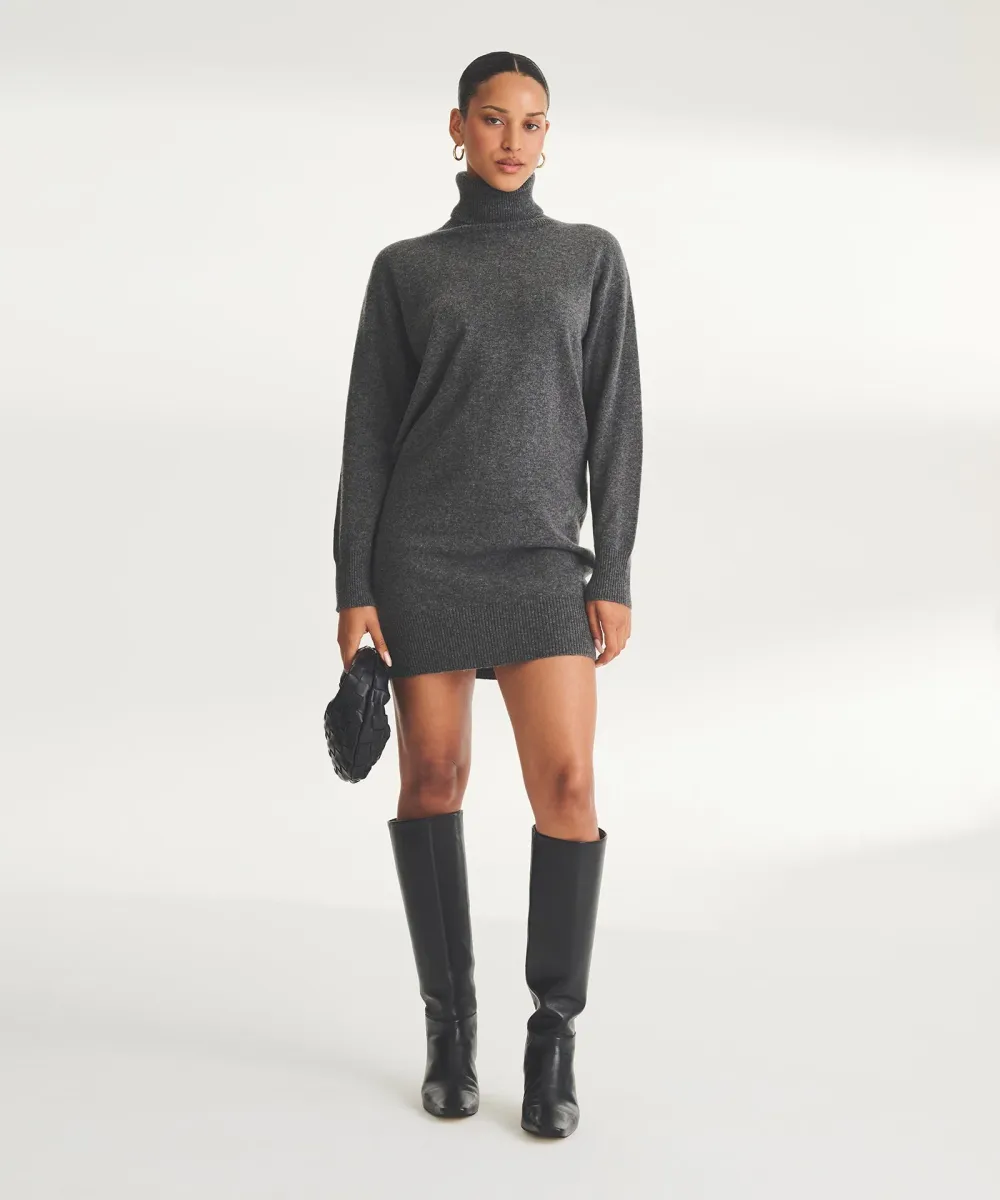 Signature Cashmere Turtleneck Dress 27